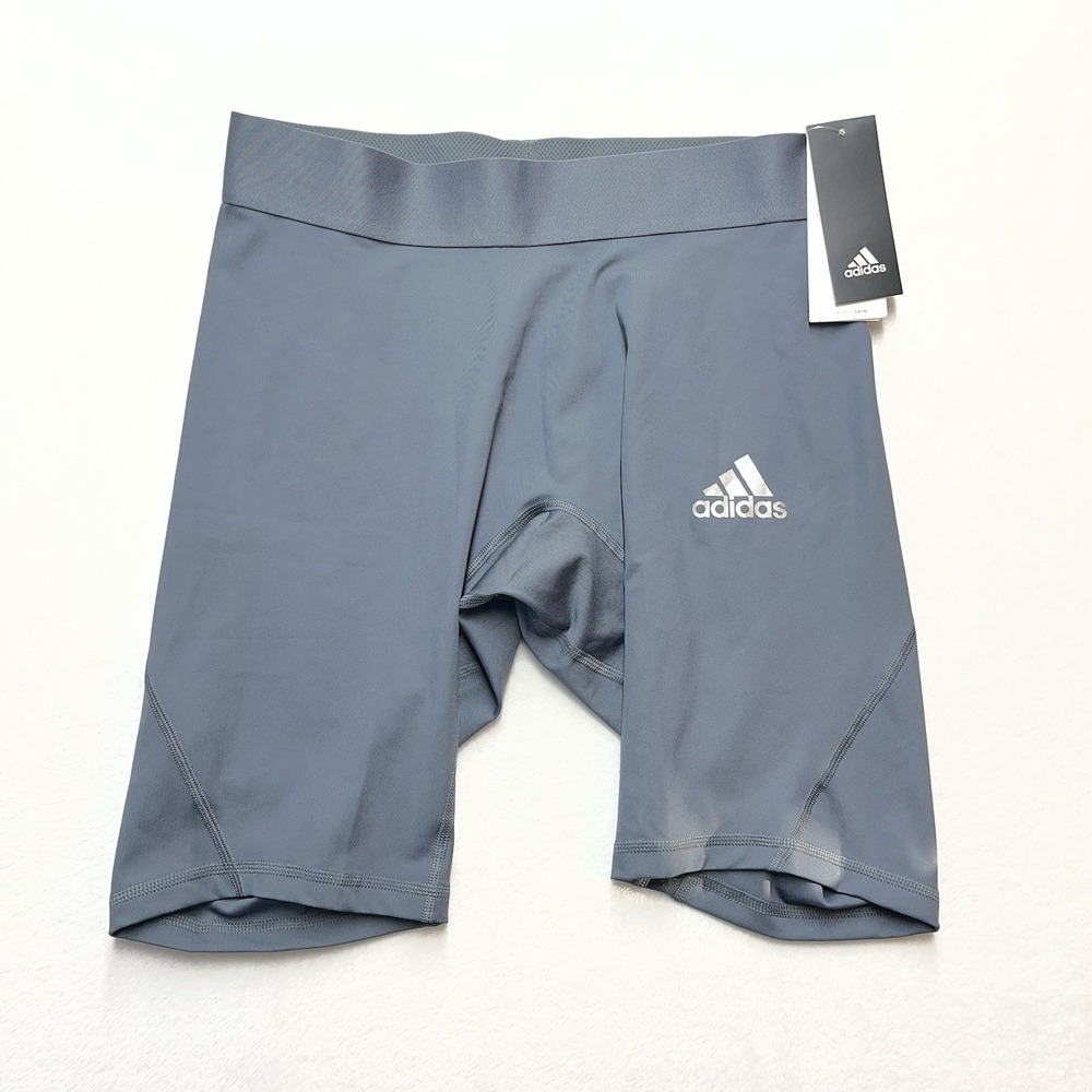 Adidas Alphaskin Aeroready Shorts Women Large Grey Athleisure Biking Fitness NEW